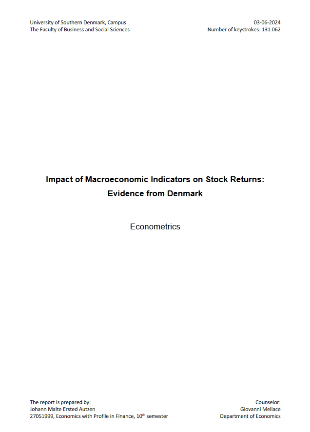 Macroeconomic Indicators on Stockreturns: Evidence from Denmark 2024